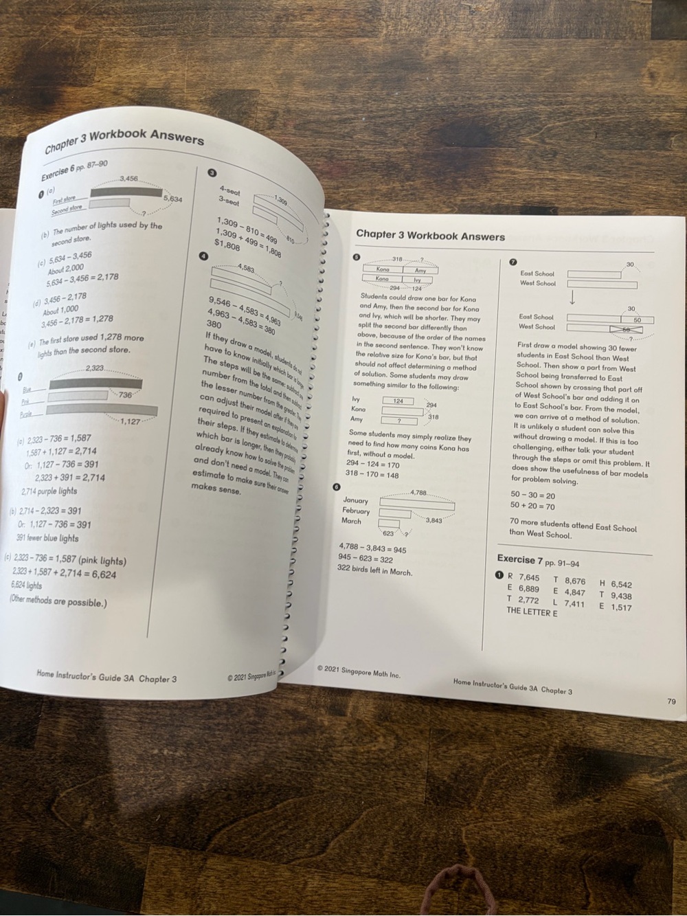 Dimensions Math Home Instructor's Guide 3A & 3B Textbooks - Picture 4 of 8
